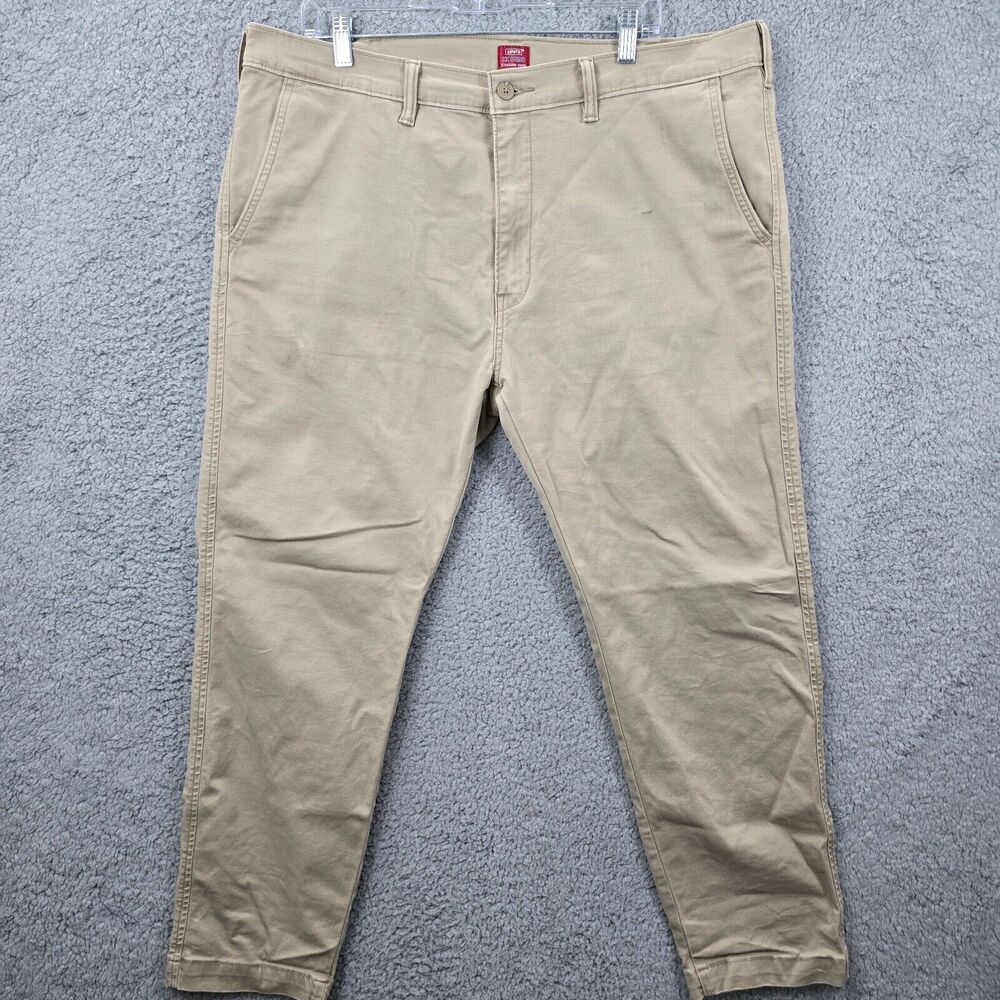 Levi's XXChino Standard Taper Beige Khaki Flat Front Pants Men's Size 38X29